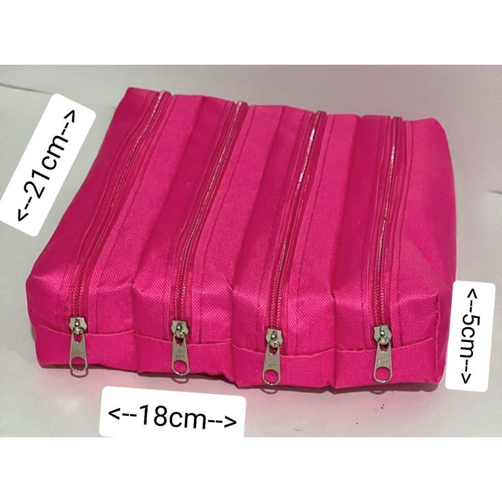 ESTOJO PARA LÁPIS ESCOLAR ROSA COM 4 REPARTIÇÕES LISO em Oferta na Shopee