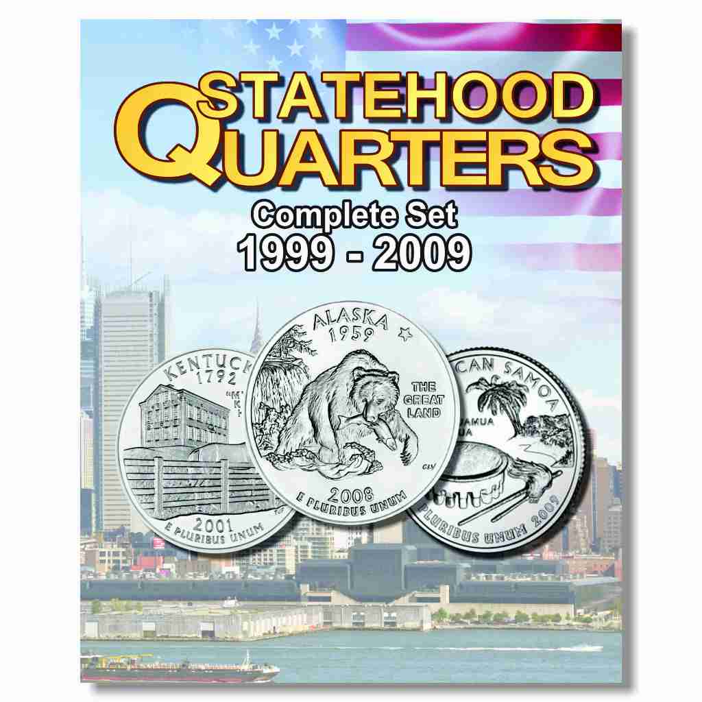 Album para Moedas EUA quarter 25 centavos Dolar Estados - Organizer