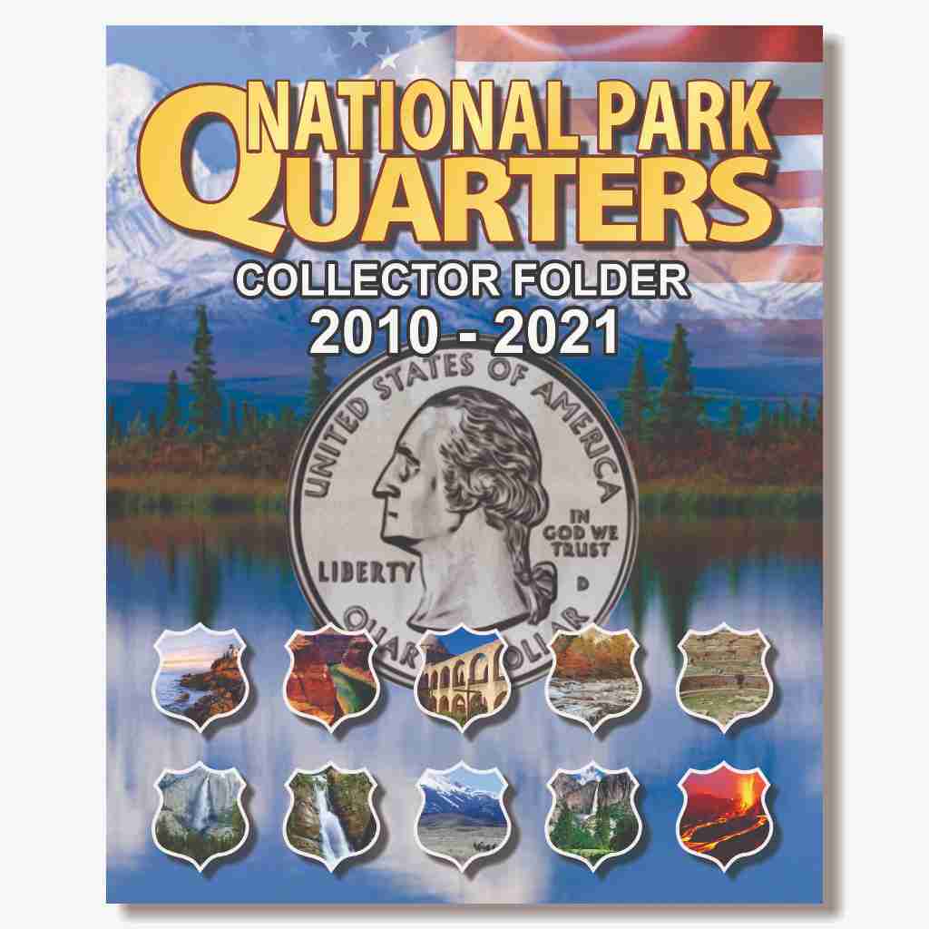 Album para Moedas EUA quarter 25 centavos Dolar Parques - Organizer