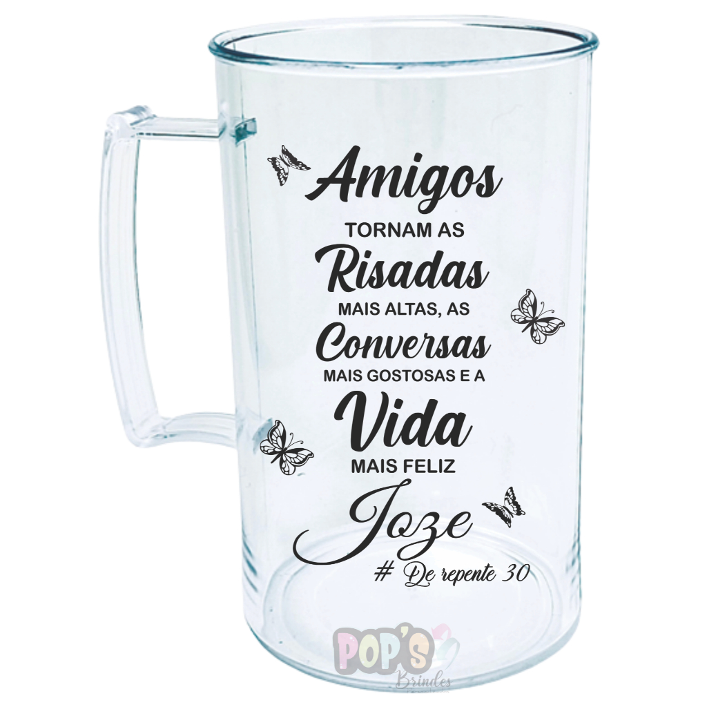 Kit 20 Canecas de Acrílico Personalizadas 300 ml em Oferta na Shopee