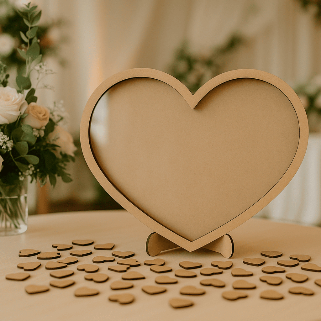 Quadro de assinaturas + 83 coraçãozinhos MDF Casamento Aniversario Chá de Bebe Debutante Acrilico em Oferta na Shopee