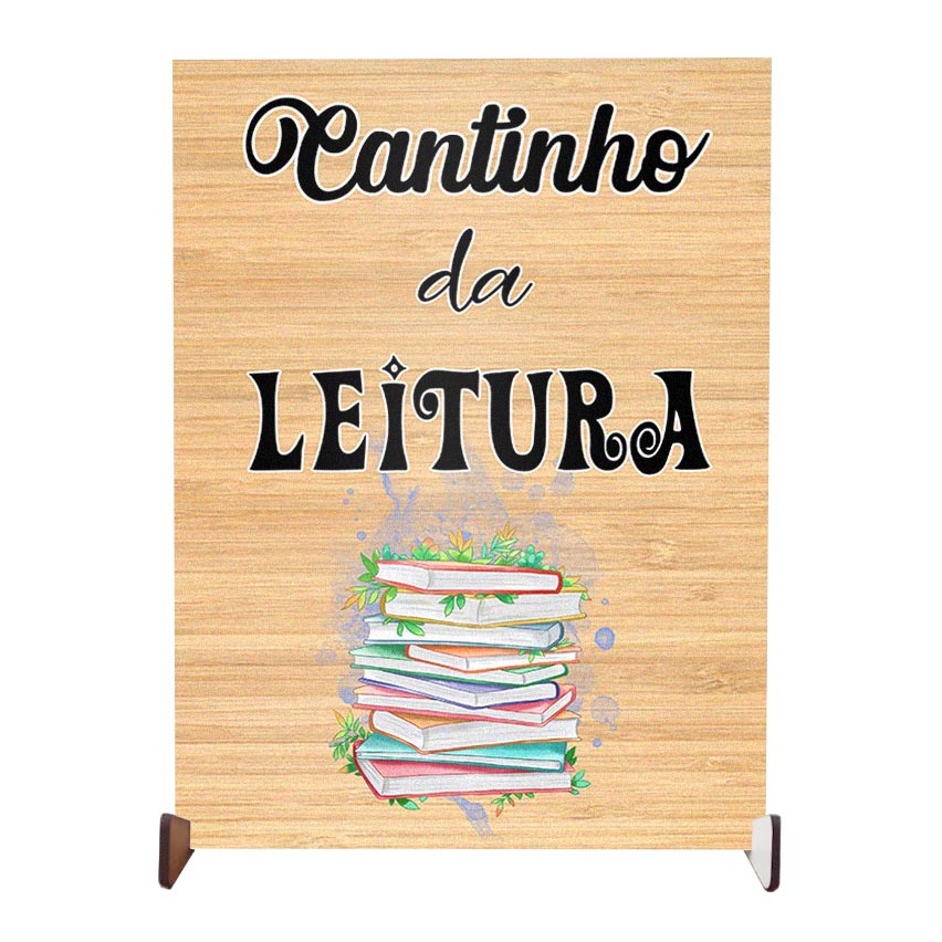 plaquinha cantinho da leitura decorativa personalizada enfeite decoração sala quarto