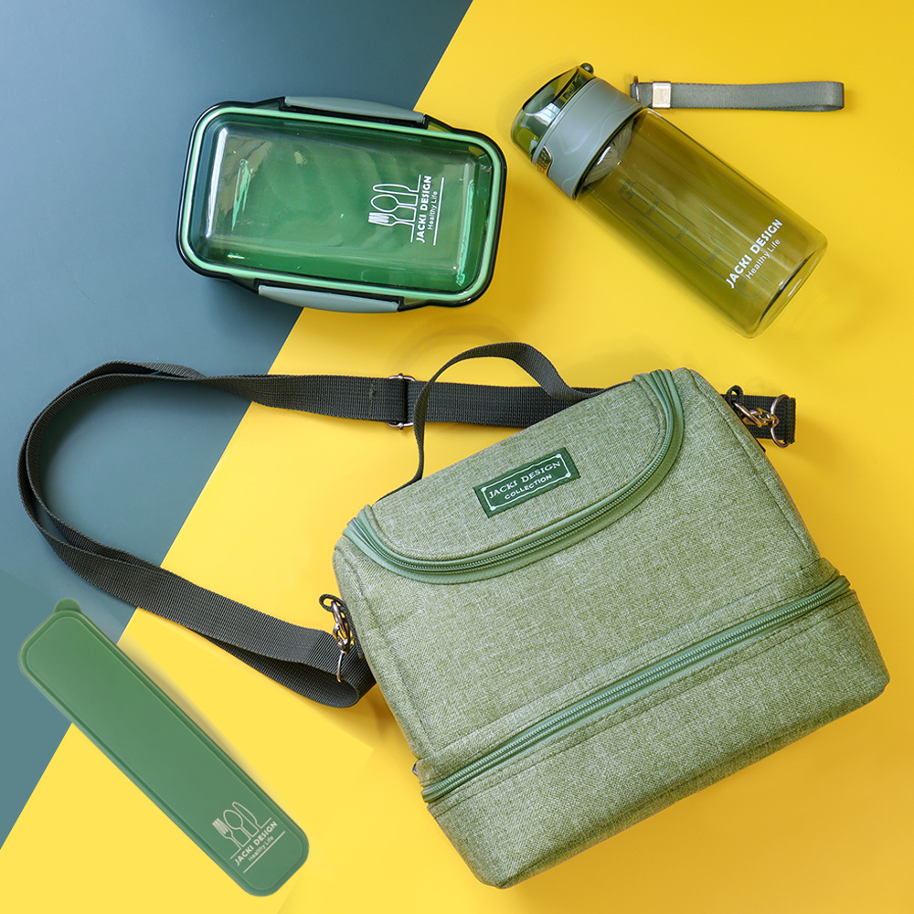 Kit 4 Peças Bolsa Térmica Marmita Garrafa Porta Talher Jacki Design