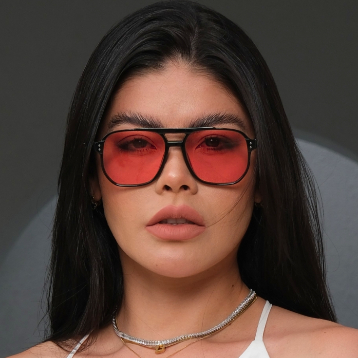 Óculos de Sol Aviador Atenas Premium Preto Lentes Noturnas Blogueira Verão Uv400 Feminino