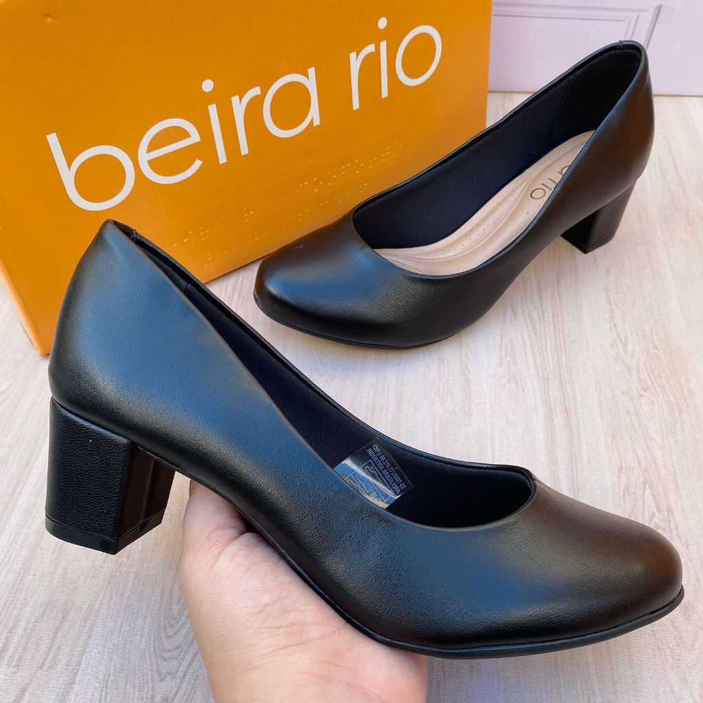 Scarpin Salto Feminino Beira Rio Conforto Mulher Elegante Festa Conforto Escritório Social