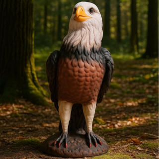 Estatua Decorativa De Aguia Gaviao Em Gesso Espanta Pombos E Passarinhos Decoracao De Casa E Jardim em Oferta na Shopee