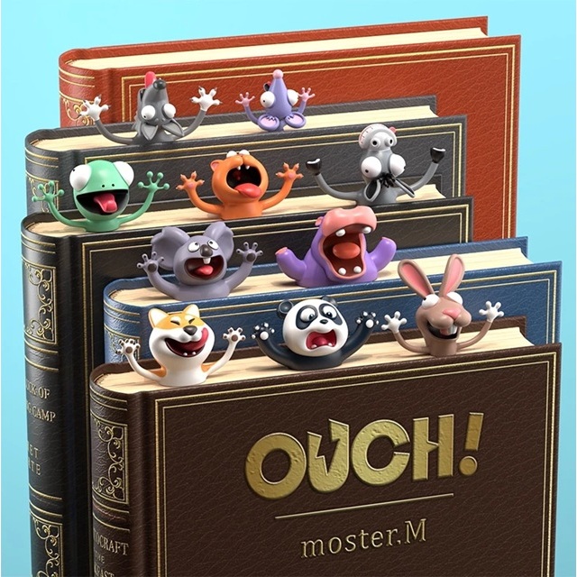 Marca Páginas Livro 3D Bichinhos Animais Engraçado - Marcador de Página Desenho Toon Criativo Ouch! Marca Páginas Livro 3D Bichinhos Animais Engraçado - Marcador de Página Desenho Toon Criativo Ouch!