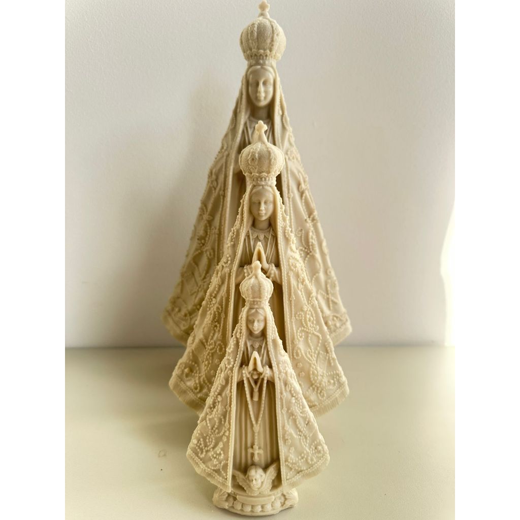 Imagem N Sra Aparecida em Resina 15cm 22cm 32cm 40cm crua em Oferta na Shopee