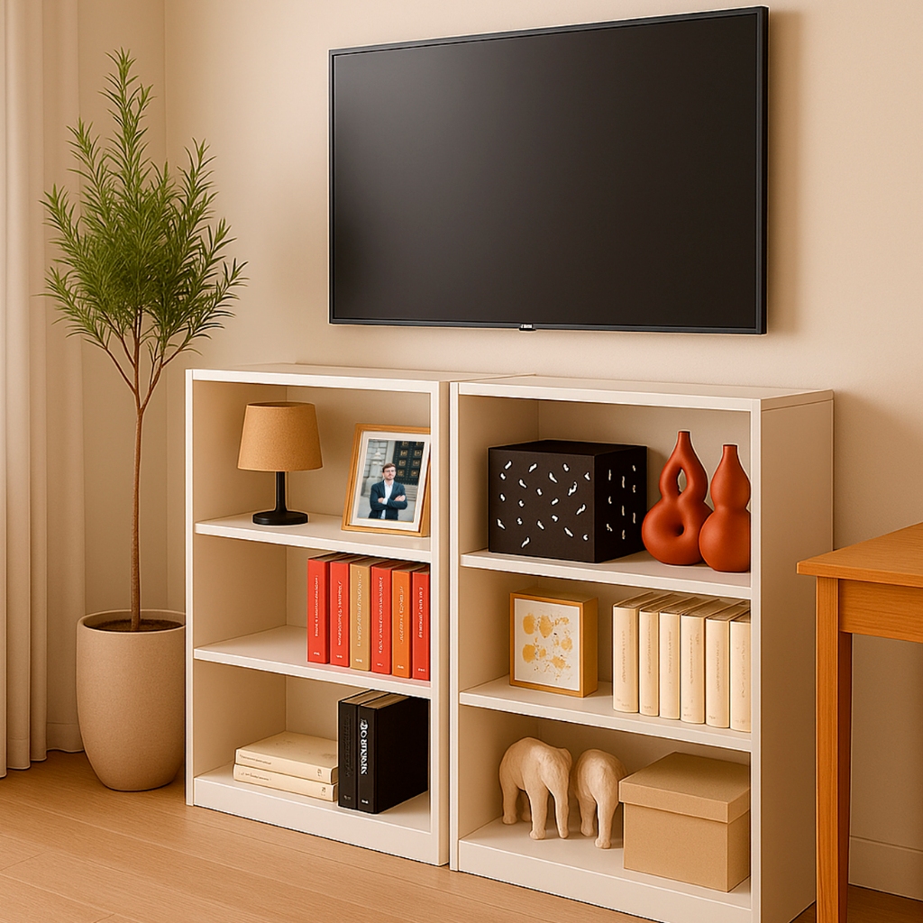 Armário Multiuso Compacto 178cm – 6 Prateleiras p/ Livros e Objetos