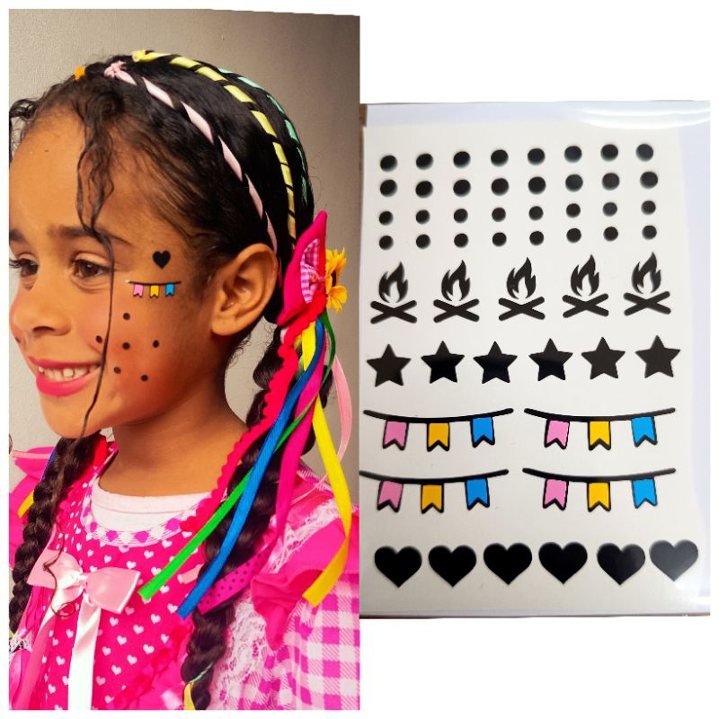 Adesivos Maquiagem Junina: Onde Comprar | BuscaProdutos