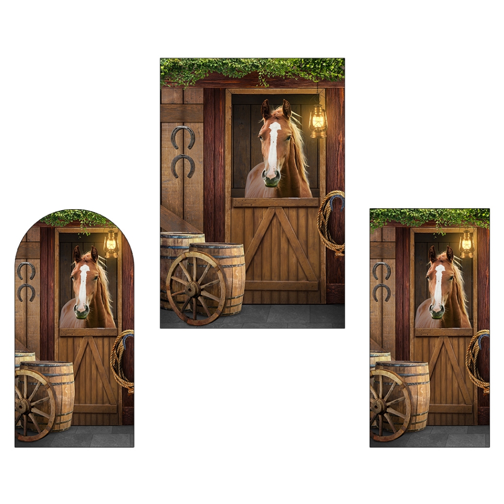 Painel De Festa Vertical - Country Boiadeiro Cavalos 042 em Oferta na Shopee