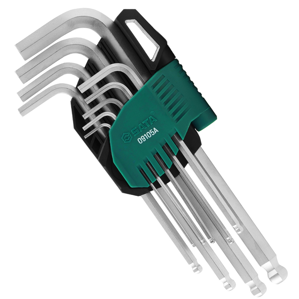 Jogo Chave Allen Abaulada 1,5 a 10mm Sata Longas 9pç ST09105ASJ