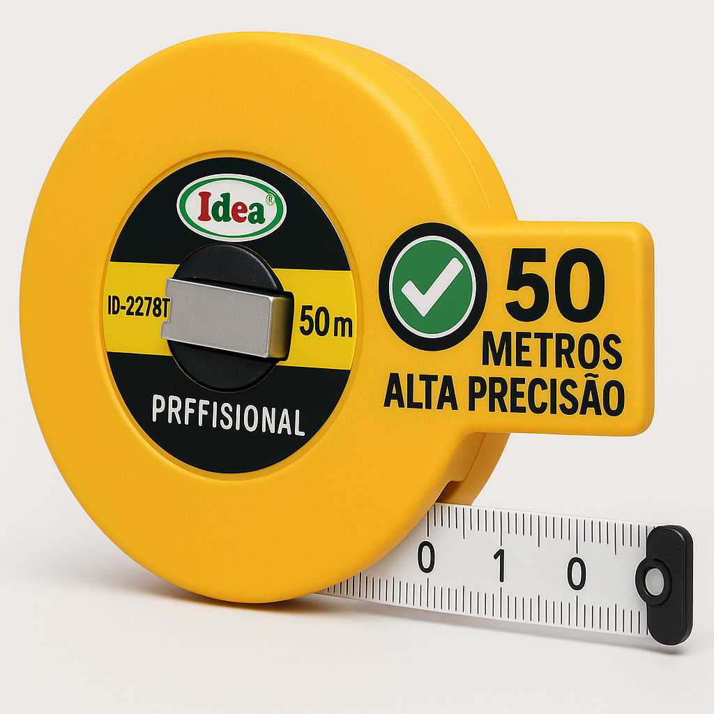 Trena Longa Fita Métrica De Fibra De Vidro 50 Metros