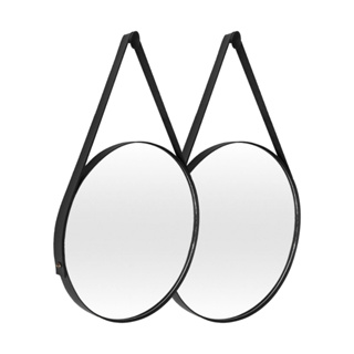 2 Espelhos Redondo Adnet 50cm com Alça + Suporte Banheiro / Sala / Quarto /Lavabo  / Hall em Oferta na Shopee