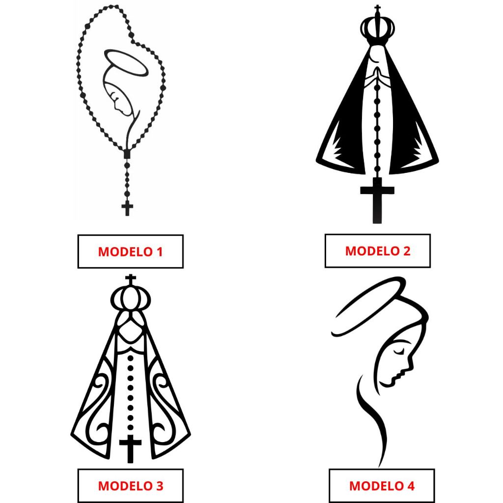 Adesivo Religioso Nossa Senhora e Terço para Carros e Motos em Oferta na Shopee