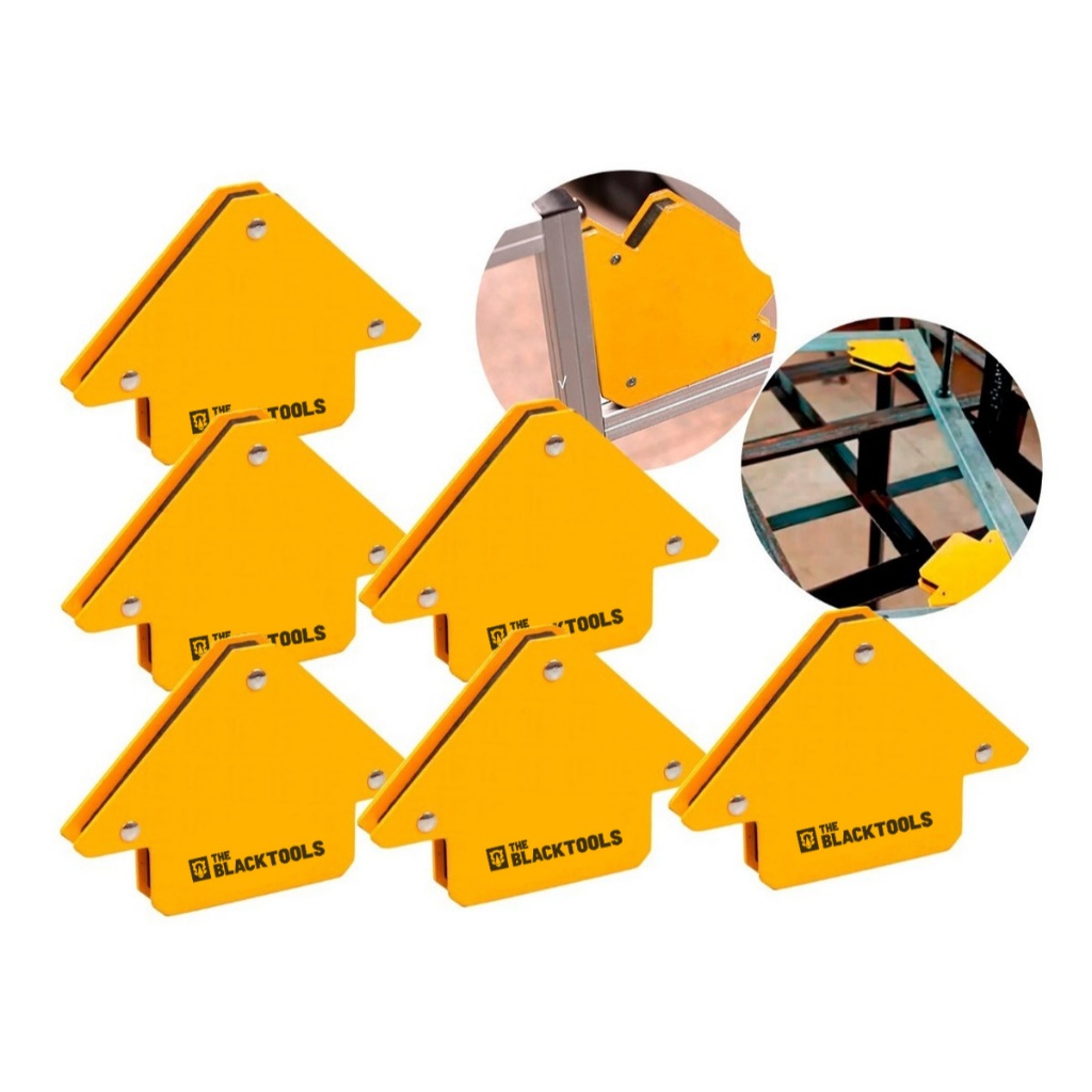Kit Esquadro Magnético 12 Kg Para Soldador Com Ima The Black Tools Kit 6 Unidades em Oferta na Shopee