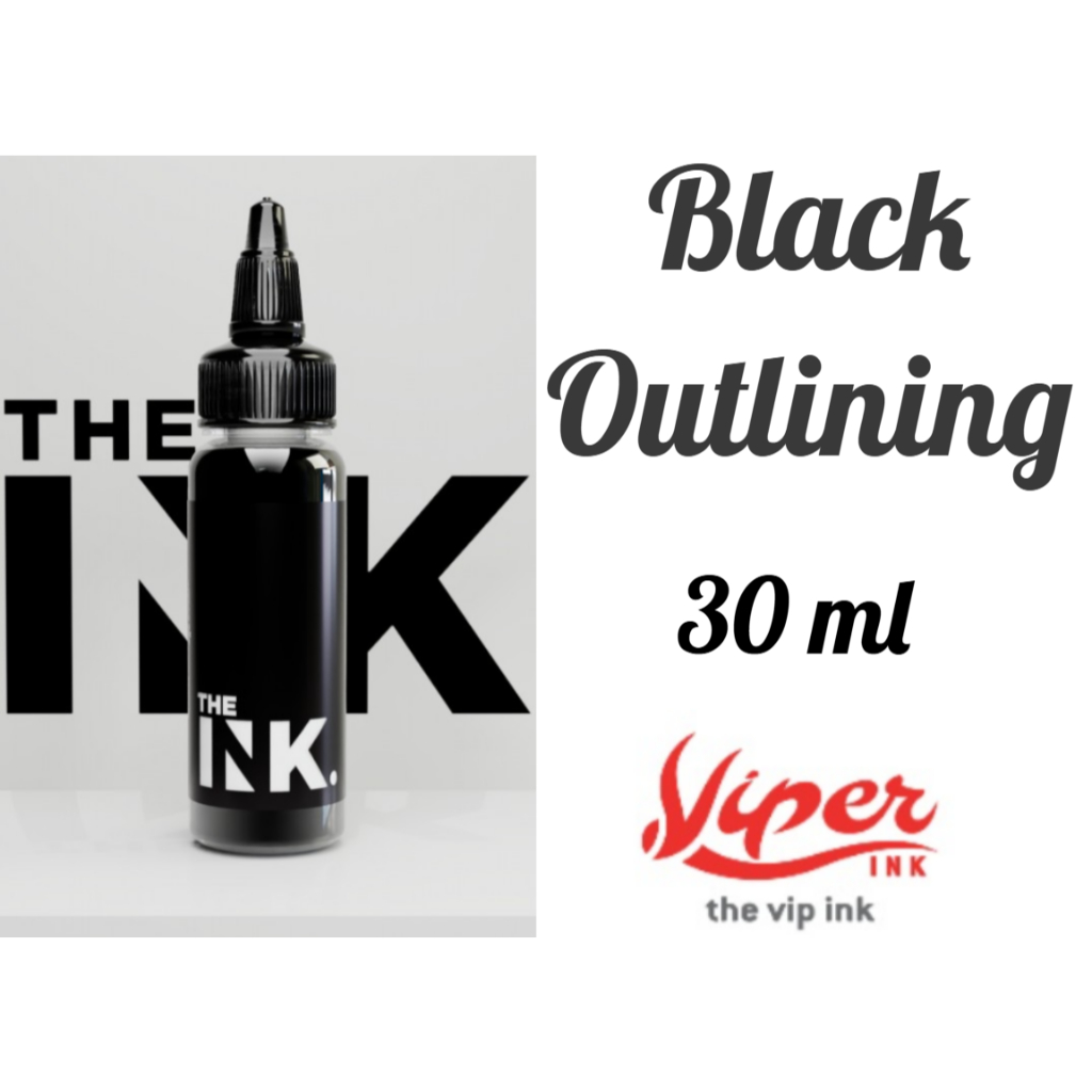 Tinta Black Outlining 30ml The Ink Preto Linha Pigmento Tatuagem Tattoo