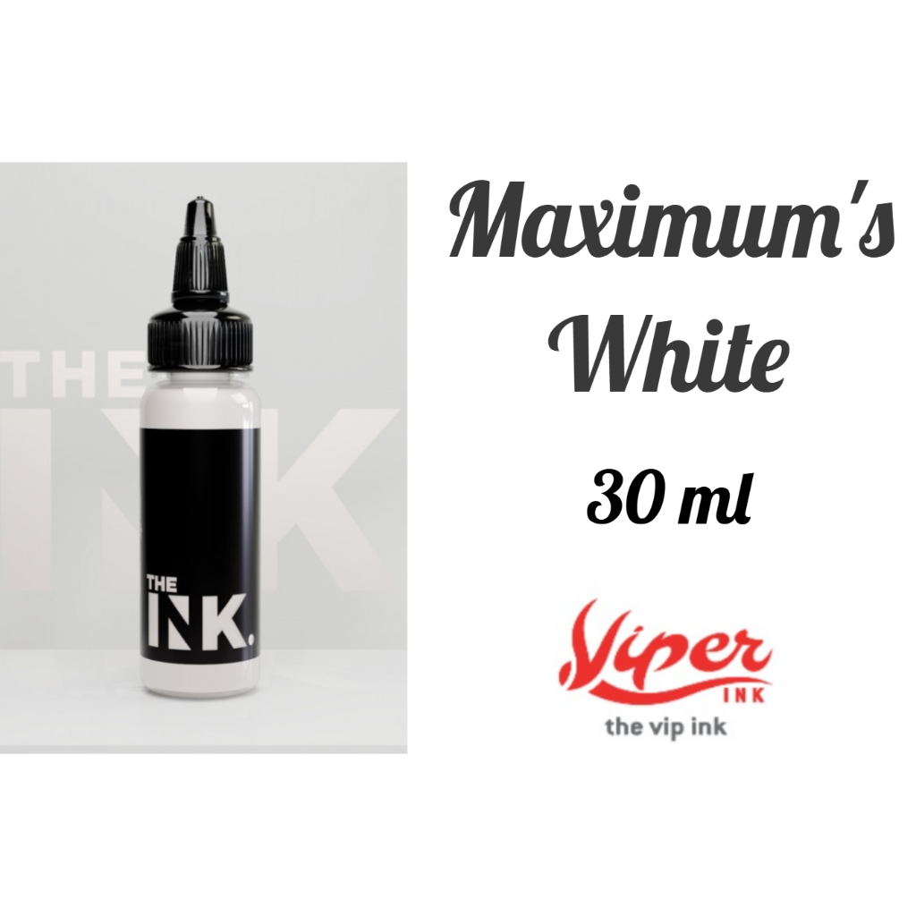 Tinta Maximum´s White 30ml The Ink Preto Tribal Pigmento Tatuagem Tattoo