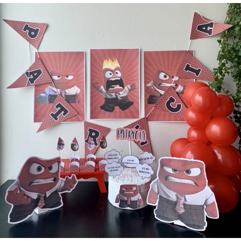 Kit Festa Personalizado Divertidamente, Só um Bolinho , Mesversário Aniversário, Decoração Casa e Escola +40 ítens
