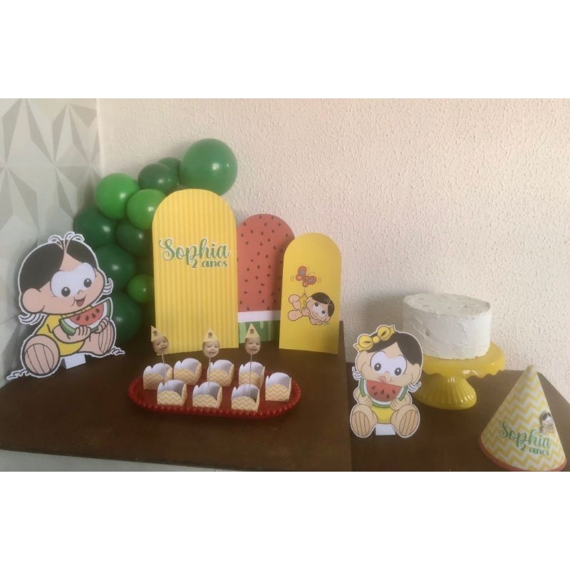 Kit Festa Magali Personalizado Só um Bolinho , Mesversário Aniversário, Decoração Casa e Escola