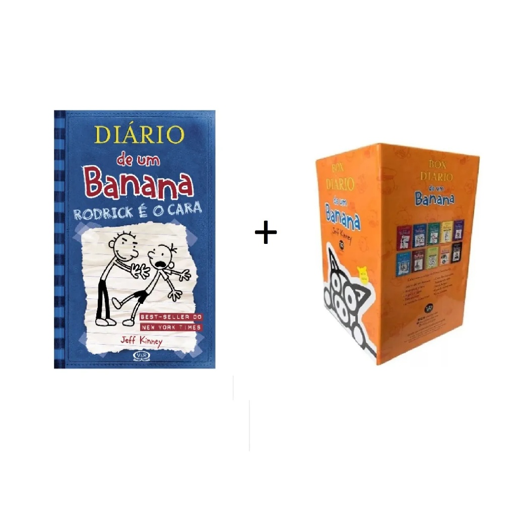 Kit Com Livro Diário De Um Banana 2 Capa Mole  + Caixa Organizadora em Oferta na Shopee