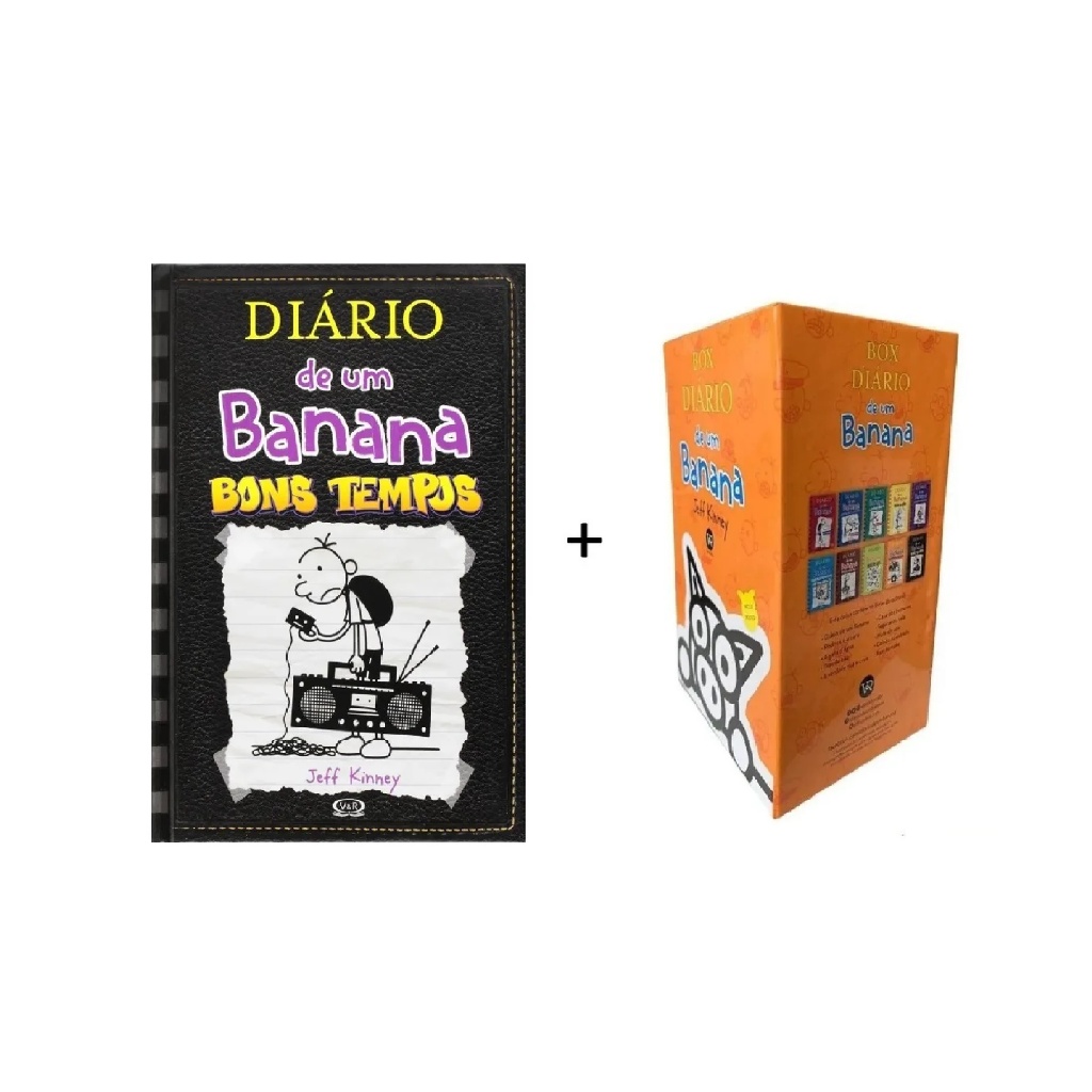 Kit Livro Diário de um banana 10 Capa Mole + Caixa Organizadora