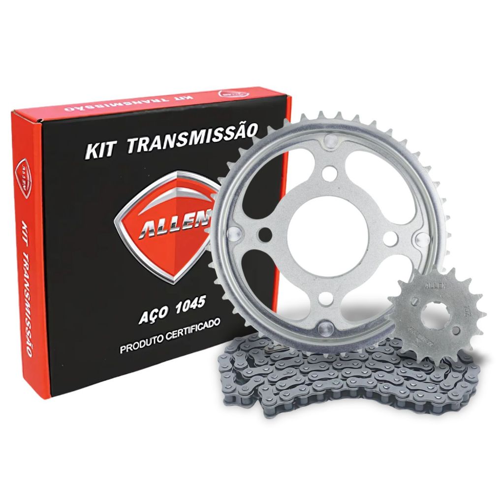 Kit Transmissão Titan 150 Fan 150 Allen Relação Corrente Coroa Pinhão - Spare Parts and Accessories for Vehicles