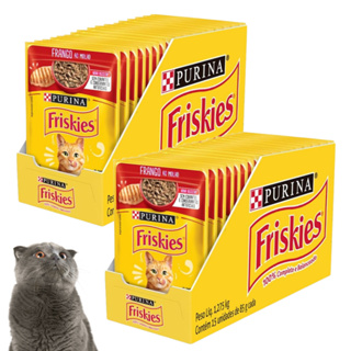 Kit Com 2 Caixa De Alimento Úmido Premium Sache Friskies Purina Para Gatos Adultos Sabor Frango em Oferta na Shopee
