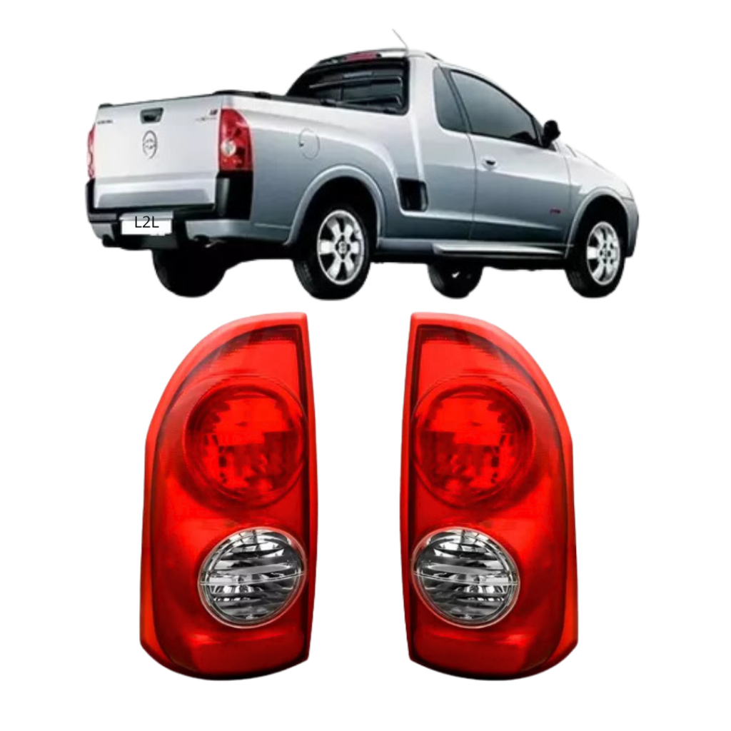 Lanterna Traseira Chevrolet Montana Bicolor Com Ré Cristal 2004 2005 2006 2007 2008 2009 Acrílico