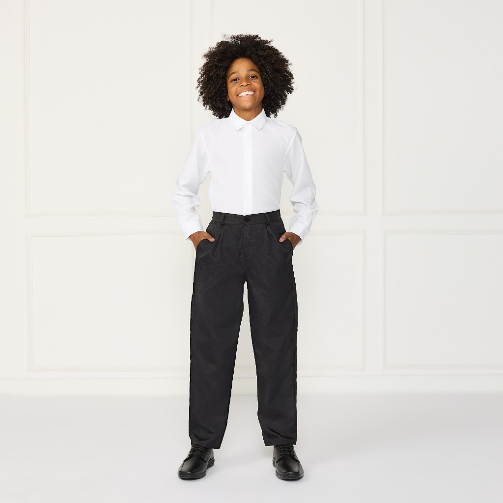Camisa Infantil Branca + Calça Social Oxford Festa Casamento