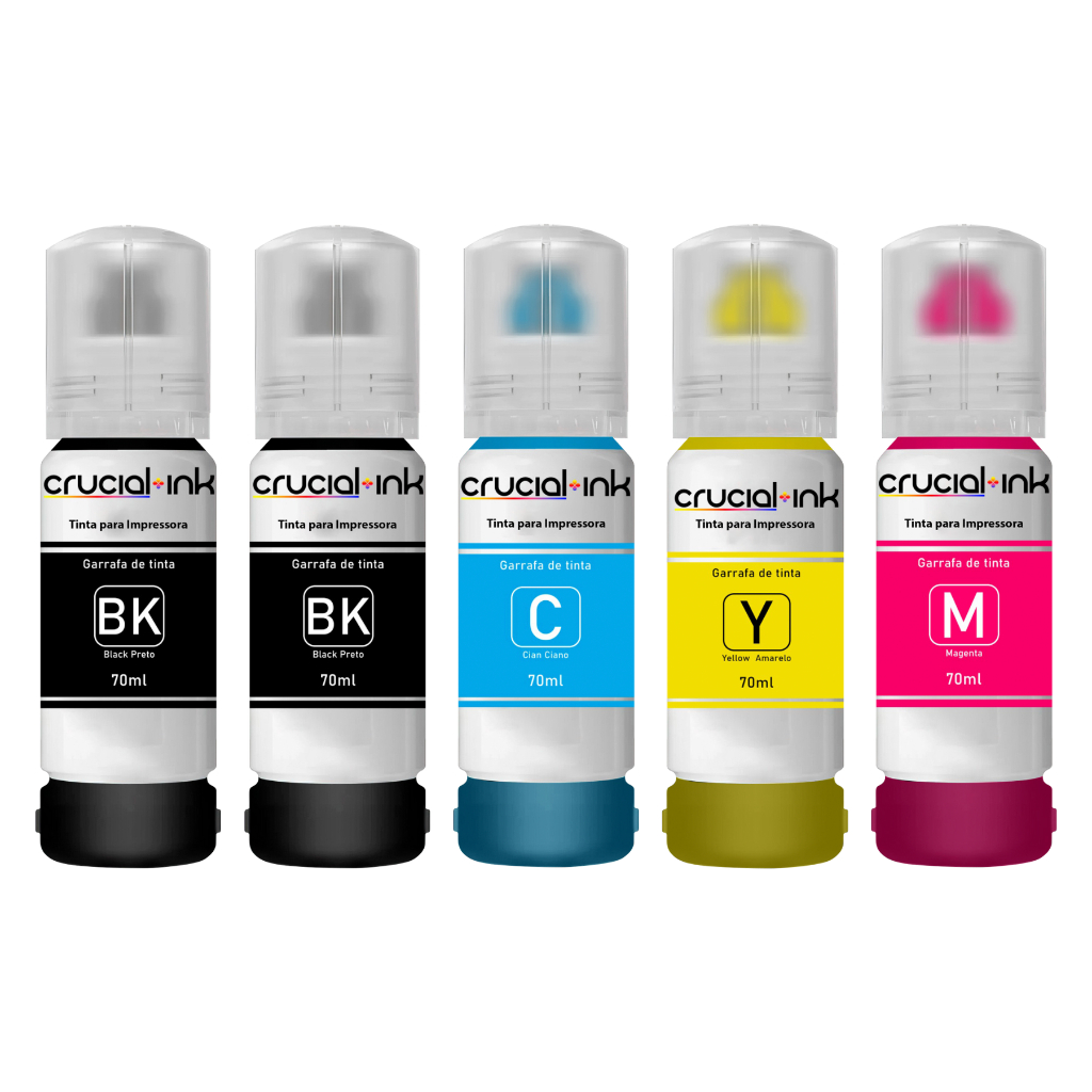 kit com 5 tintas Compativel Para Epson L3150-L3250-L3110-L5190-L5290-L3210-L5590