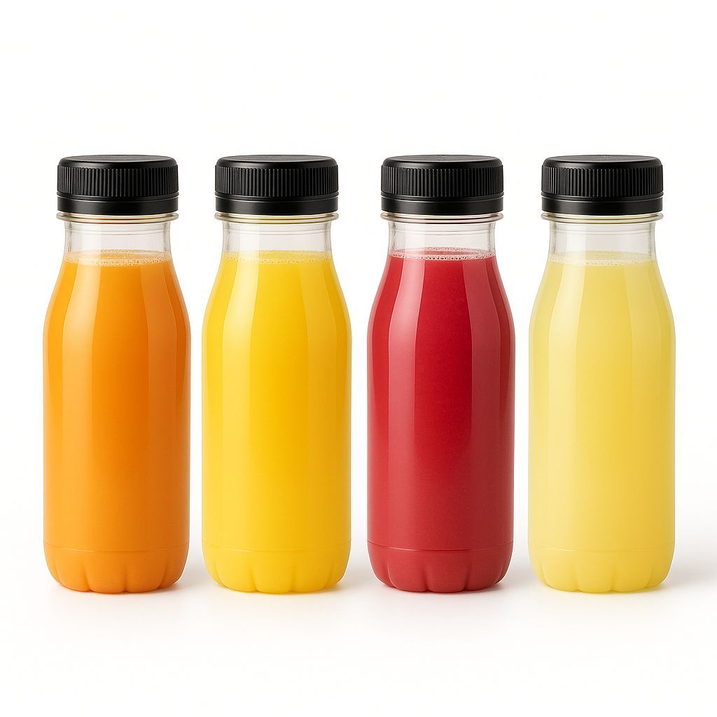 20 GARRAFINHAS TRANSPARENTE 200 ML MODERNA, TAMPA PRETA LACRE COM ROSCA PET , DELIVERY, CHOCOLATE QUENTE, SUCOS