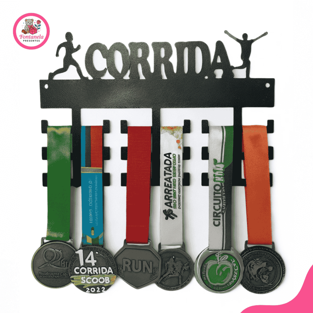 Porta Medalhas Corrida MDF – Suporte para Medalhas de Corrida | Atleta | Esporte | Laser