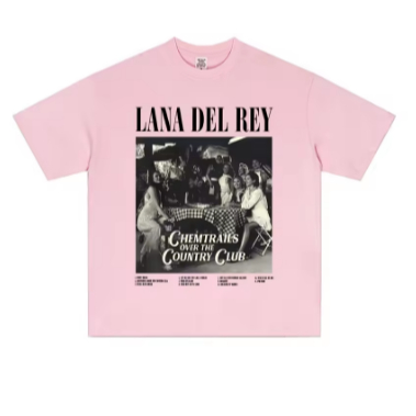 Camiseta Estampa Adulto/Infantil Lançamento Unissex Em Algodao Cantor Lana Del Rey Chemtrails Over The Country Club