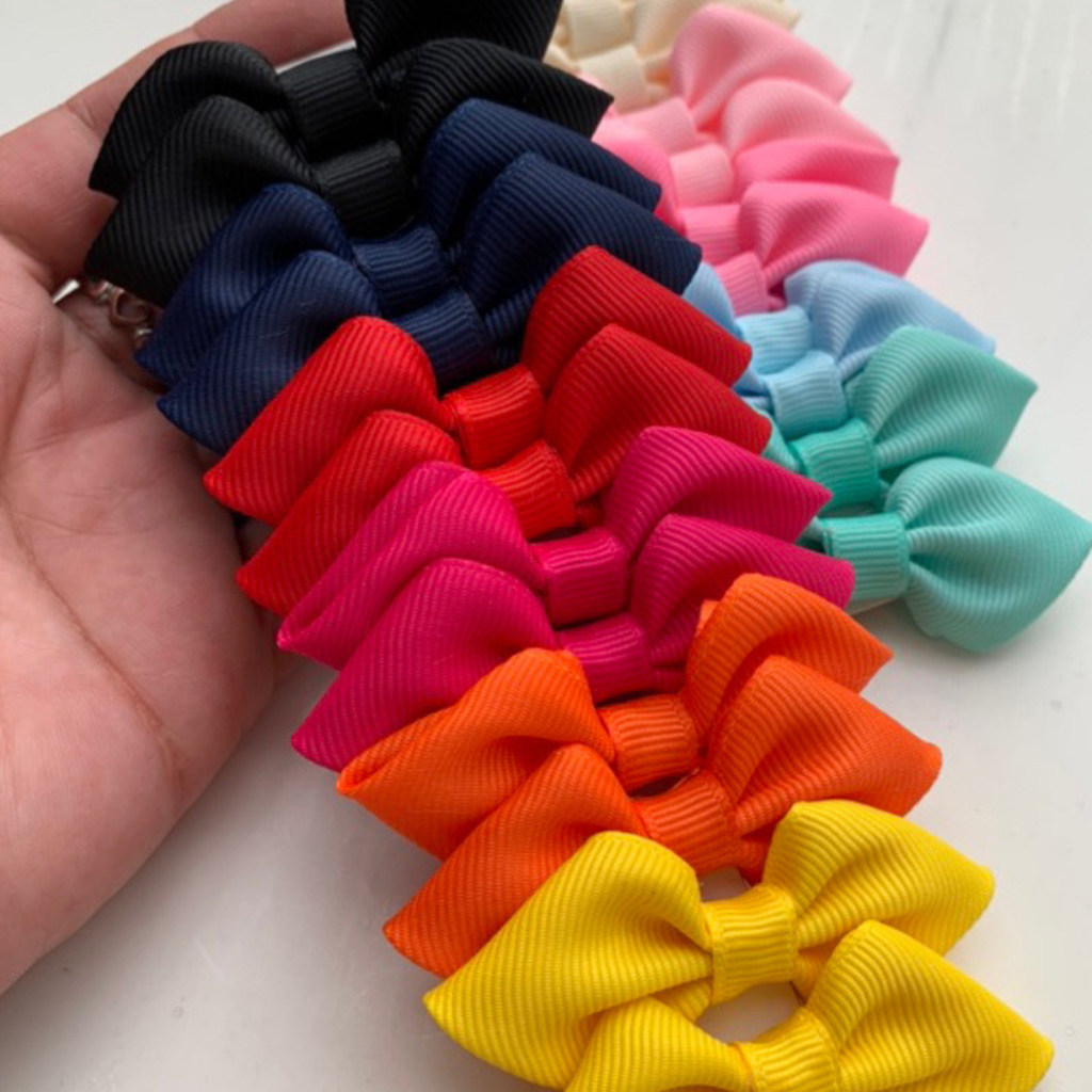 Kit Com 12 Pares De Laços Pet Elástico Petshop Lacinhos Cachorro