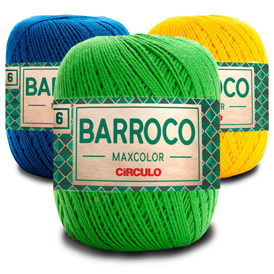 Barbante Barroco Maxcolor 6 Circulo 200 Gramas 226 Metros 100% Algodão em Oferta na Shopee