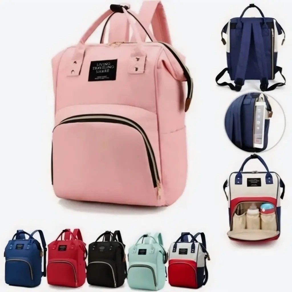 Mochila Maternidade Multifuncional Bolsa Mamãe & Bebê Prática M001