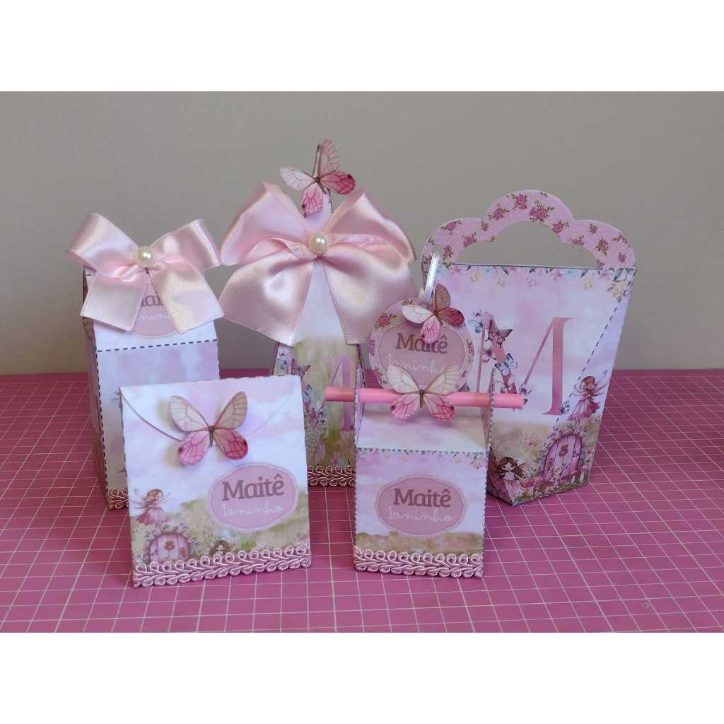 KIT CAIXINHAS PERSONALIZADAS JARDIM ENCANTADO/BORBOLETAS/FADAS/FESTA/CAIXINHAS/LEMBRANCINHAS/ANIVERSARIO/INFANTIL/MIMOS