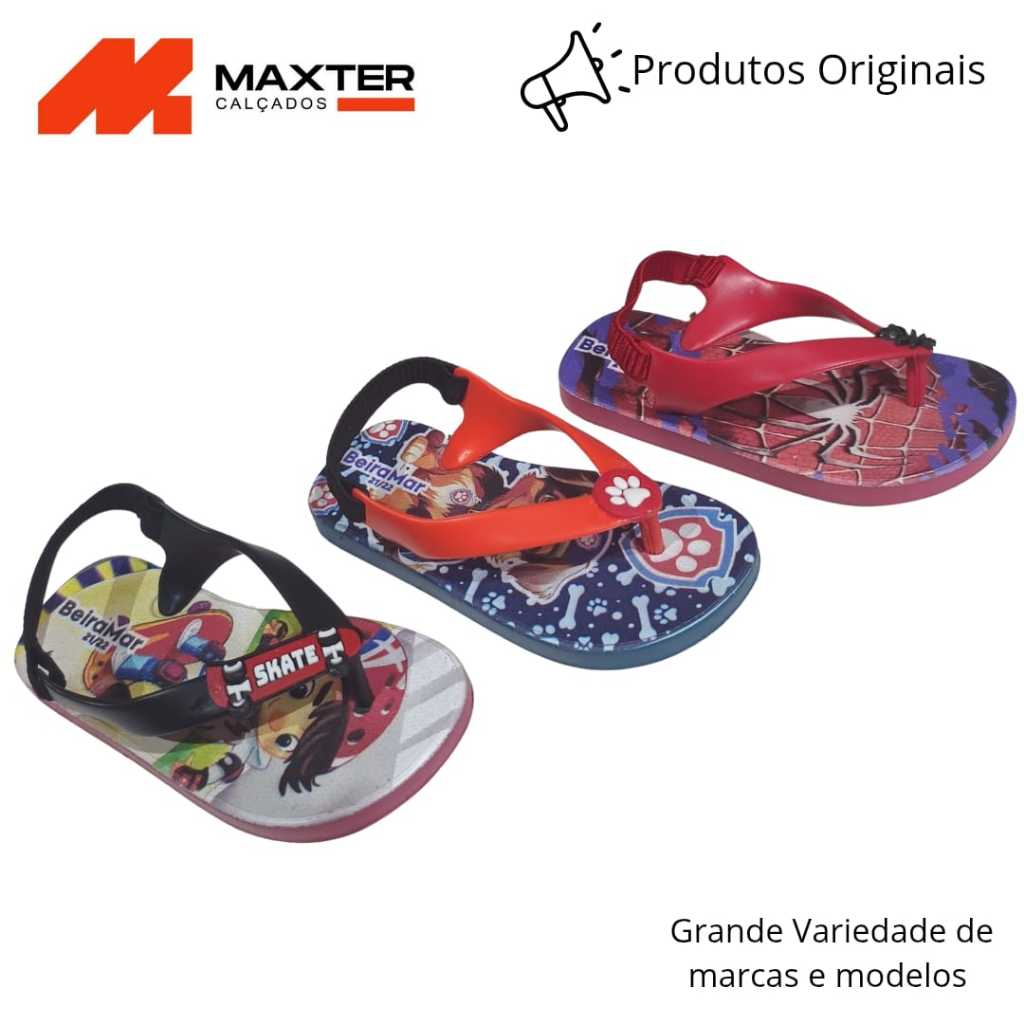 Chinelo Bebe Menino com Elástico Calce Fácil - Beira Mar Baby em Oferta na Shopee