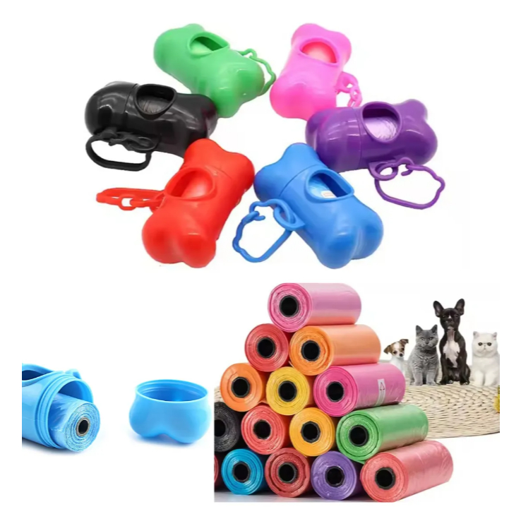 Kit Porta Cata Caca Coco + 5 Refil 75 Saquinhos Higienico Cachorro Caes Gato Suporte Recolher Fezes em Oferta na Shopee