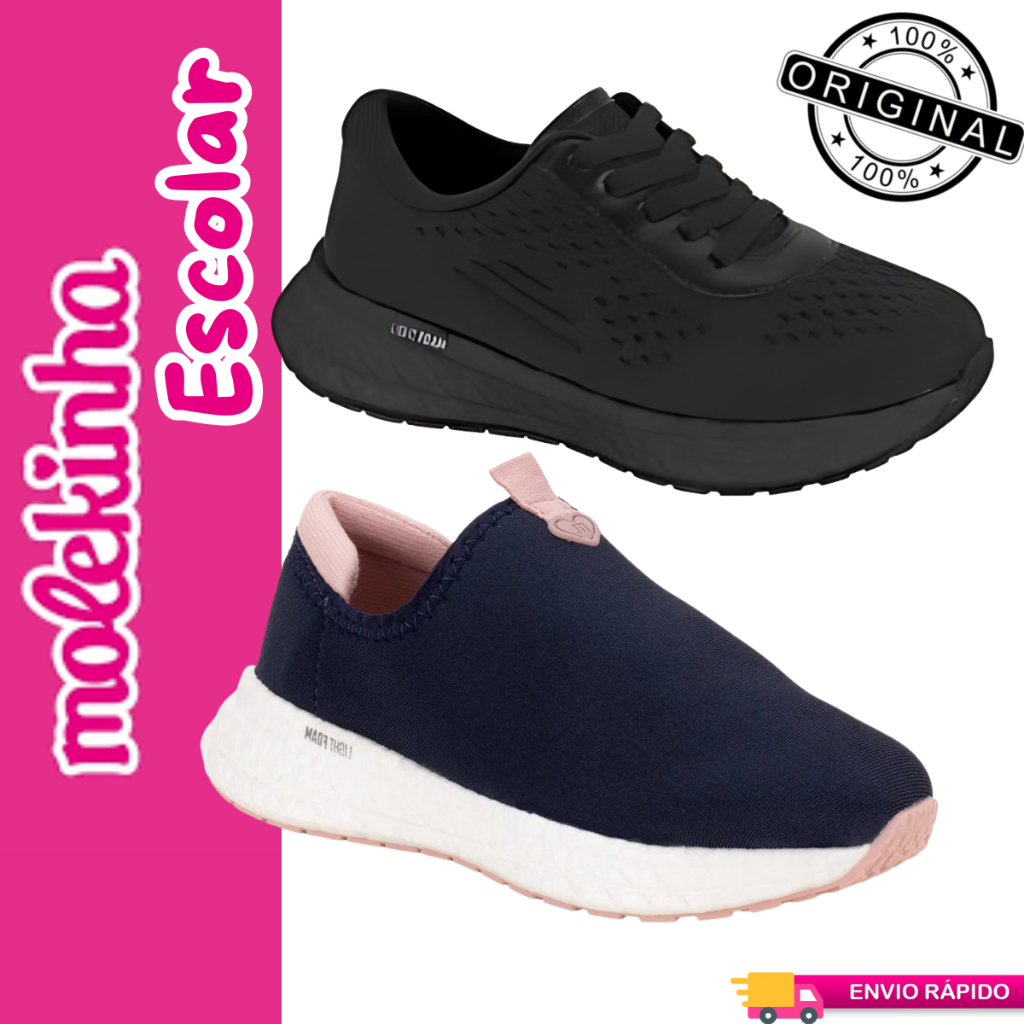 Tênis Infantil Molekinha Escolar Ligh Foam Super Macio Leve Resistente 580100