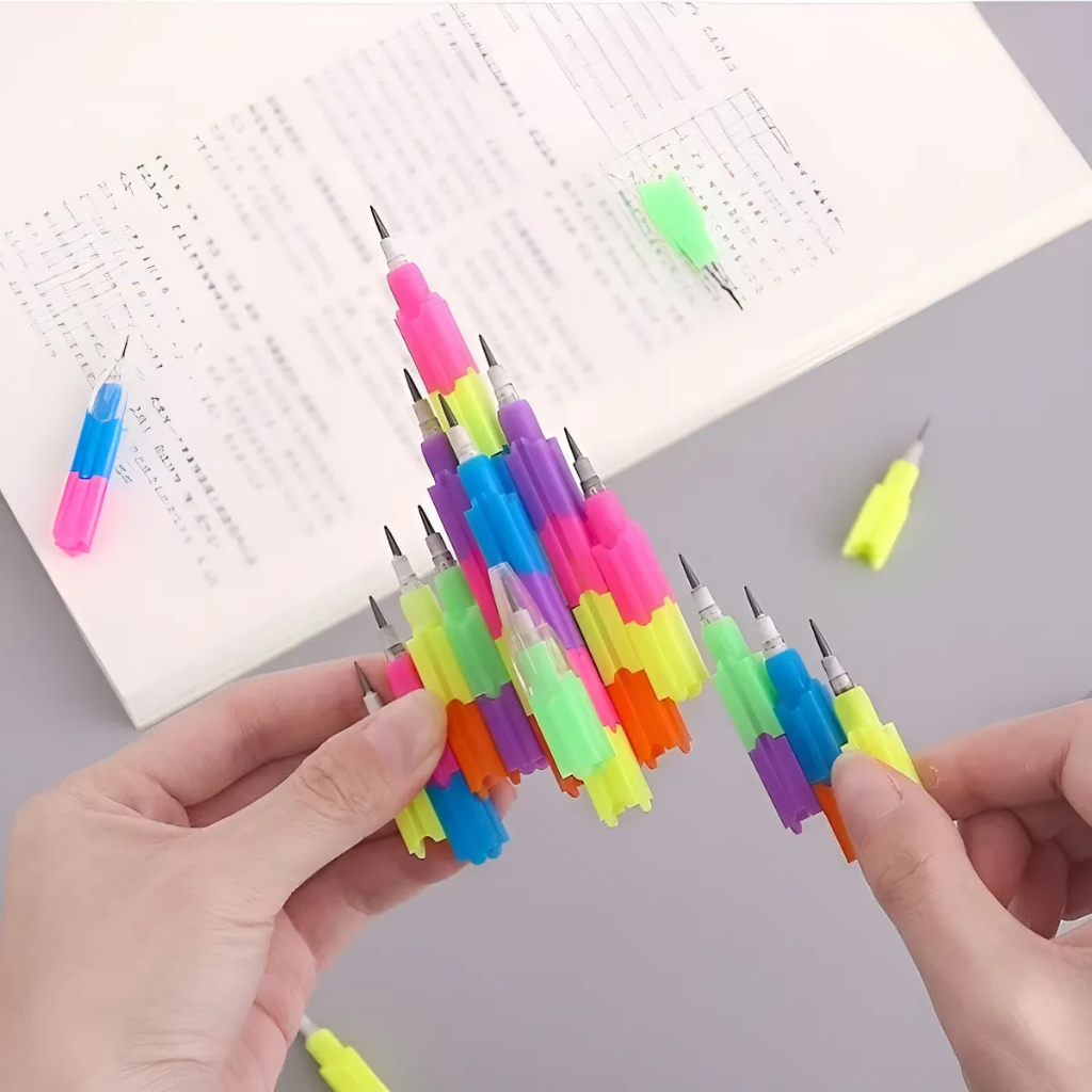 Lapiseira Lego - Pontas Reposicionáveis para vc montar e desmontar a qualquer hora para aprender brincando