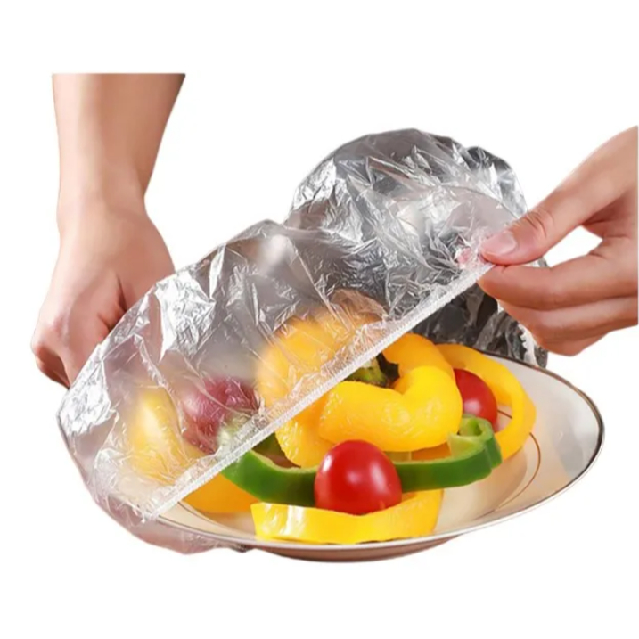 Touca Plástica Descartável Multiuso Para Alimentos Cor Transparente Capa Veda Tudo