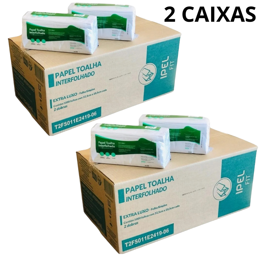 4000 FOLHAS Papel Toalha Interfolha FIT - FOLHA SIMPLES |  Caixa Fechada IPEL em Oferta na Shopee