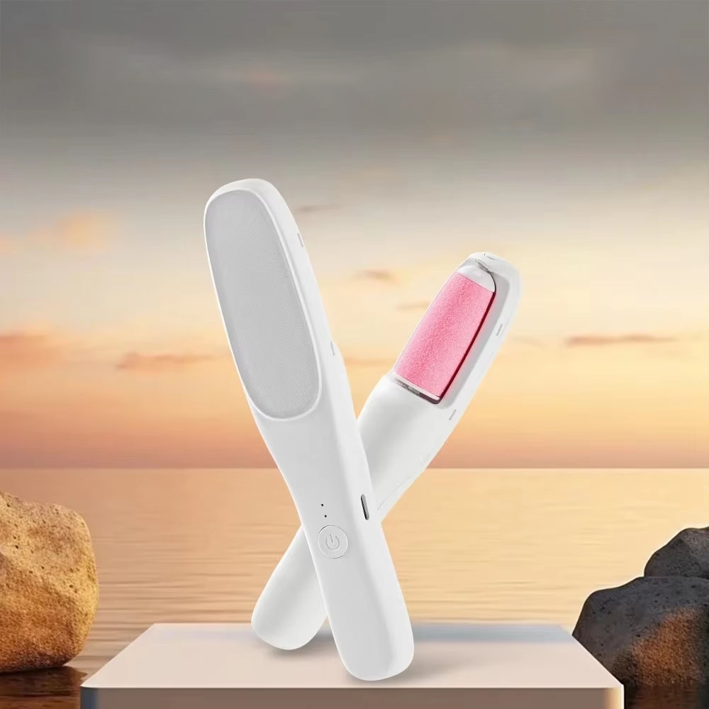 Lixa Elétrica para Pés 2 em 1 Removedor de Calos com Depilador de Cristal 2 Velocidades USB Recarregável