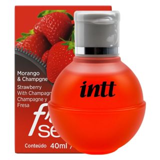 Óleo Lubrificante Íntimo Beijável Fruit Sexy Efeito Quente Sabor Morango 40ml em Oferta na Shopee