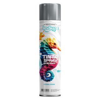 SPRAY METALICO PRATA 400ml - LEV&UZE em Oferta na Shopee