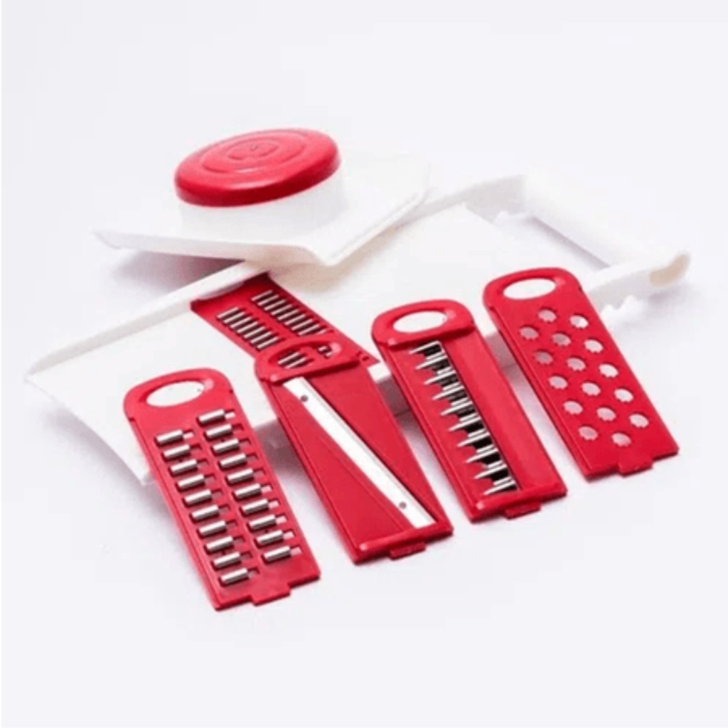 Promoção Multi Cortador Fatiador Ralador 5 Lâminas Diferentes Com Travas 5 em 1 Keita