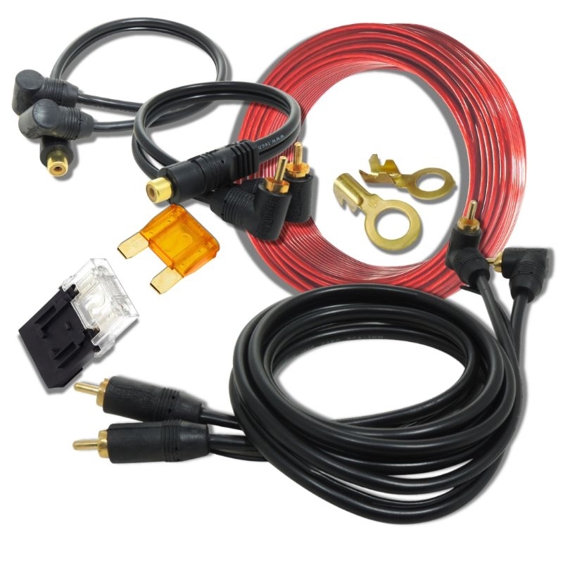 Kit de Instalação Fiação Caixa Bob RCA Preto c/ Remoto Som Automotivo Para Modulo Stetsom Taramps Soundigital Banda 400w em Oferta na Shopee