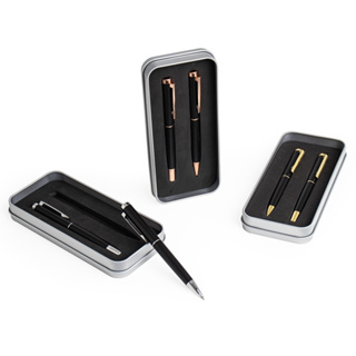 Kit 2 Peças Caneta Executivo Esferográfica Luxo Personalizado A Laser em Oferta na Shopee